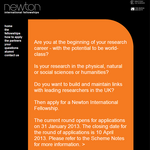 Newton International Fellowships - call for applications